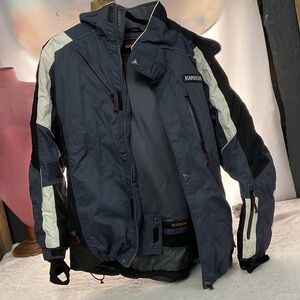 Karbon Men's Navy and White Ski Jacket - Insulated Performance Shell